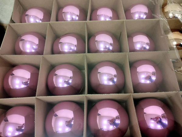 Шар елочный стекл. "Глянцевый" 8 см, [68]